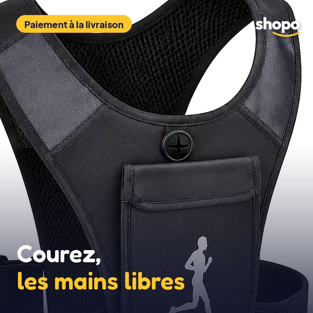 Gilet de running léger avec poche téléphone, photo 1