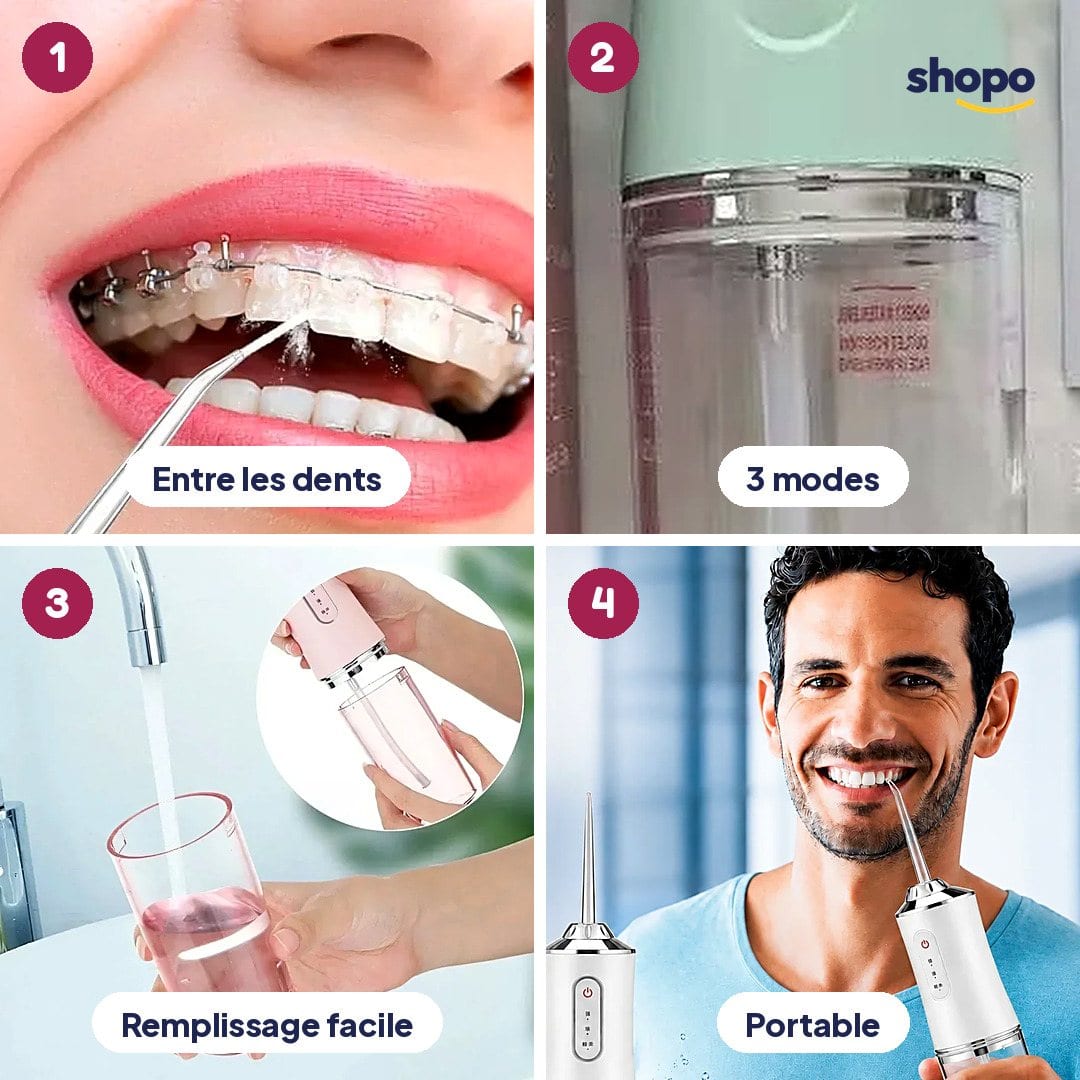 Hydropulseur dentaire portable 220 ml, 3 modes, photo 3
