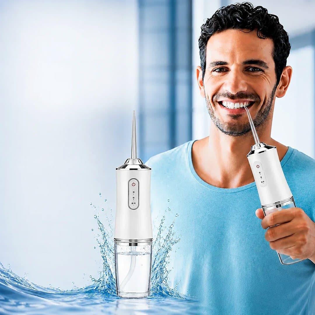 Un jet d'eau entre les dents