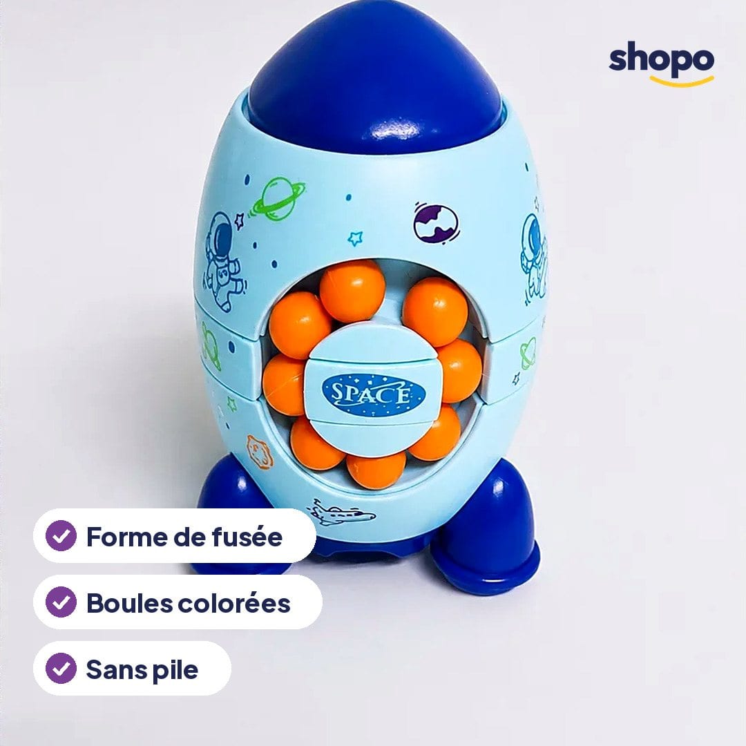 Jeu manuel fusée à boules colorées pour enfant, photo 2