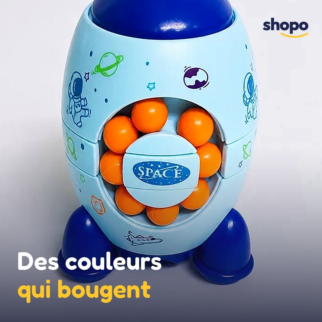 Jeu manuel fusée à boules colorées pour enfant, photo 4