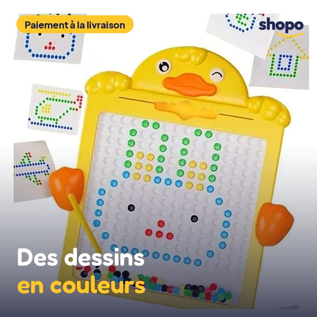 Jeu de perles colorées avec plateau canard 00428, photo 1