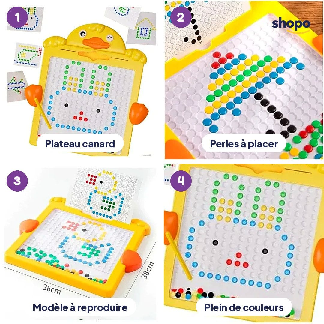 Jeu de perles colorées avec plateau canard 00428, photo 3