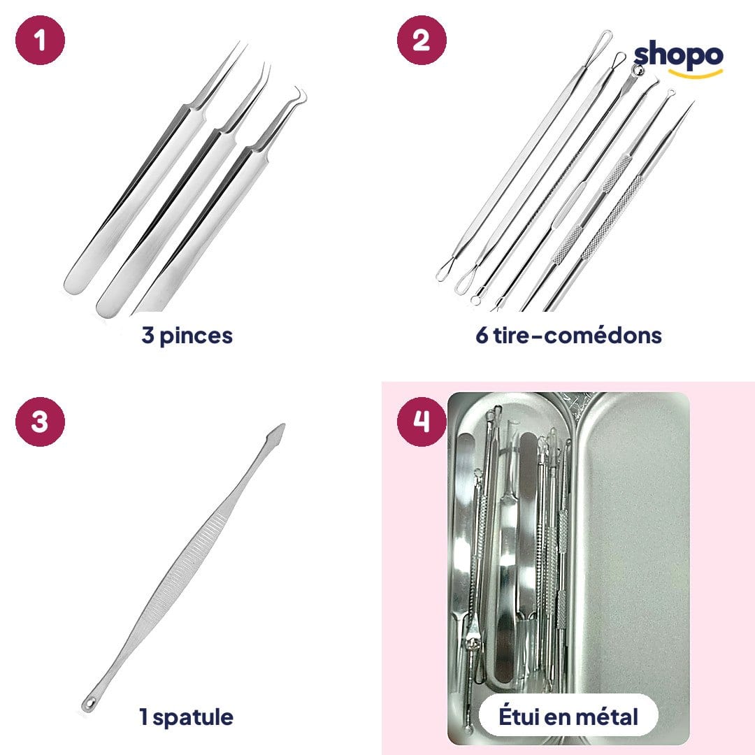 Kit tire-comédon 10 pièces, photo 3