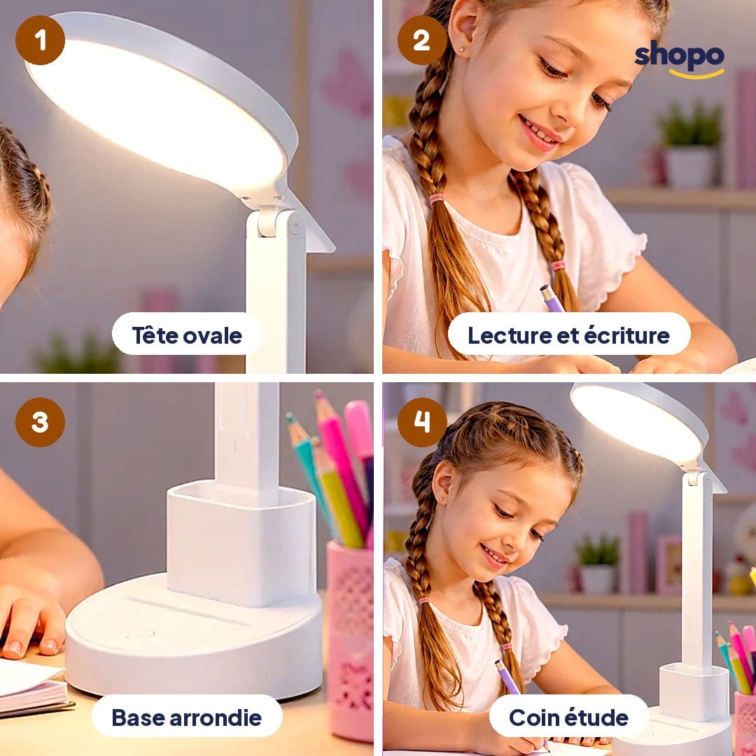 Lampe de bureau LED blanche pour enfant, photo 3