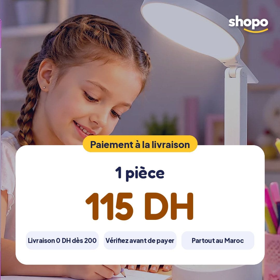 Lampe de bureau LED blanche pour enfant, photo 6