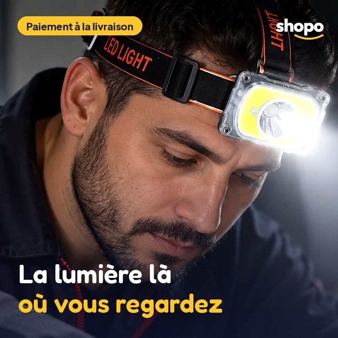 Lampe frontale LED TD-01, rechargeable USB-C, photo 1