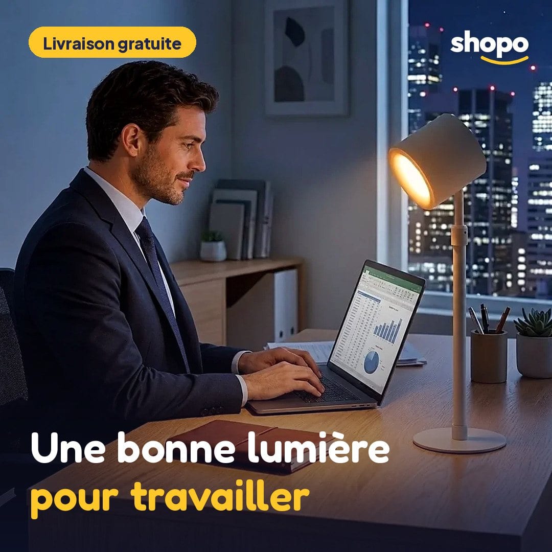 Lampe LED 3 en 1 : bureau, murale ou à pince, photo 1