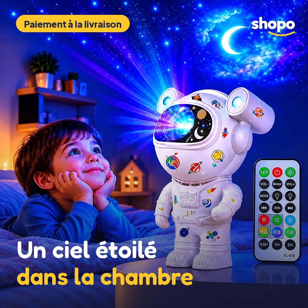 Lampe projecteur astronaute ciel étoilé, Bluetooth, photo 1
