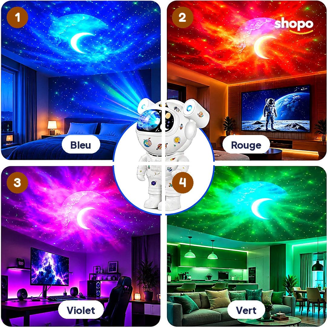 Lampe projecteur astronaute ciel étoilé, Bluetooth, photo 3
