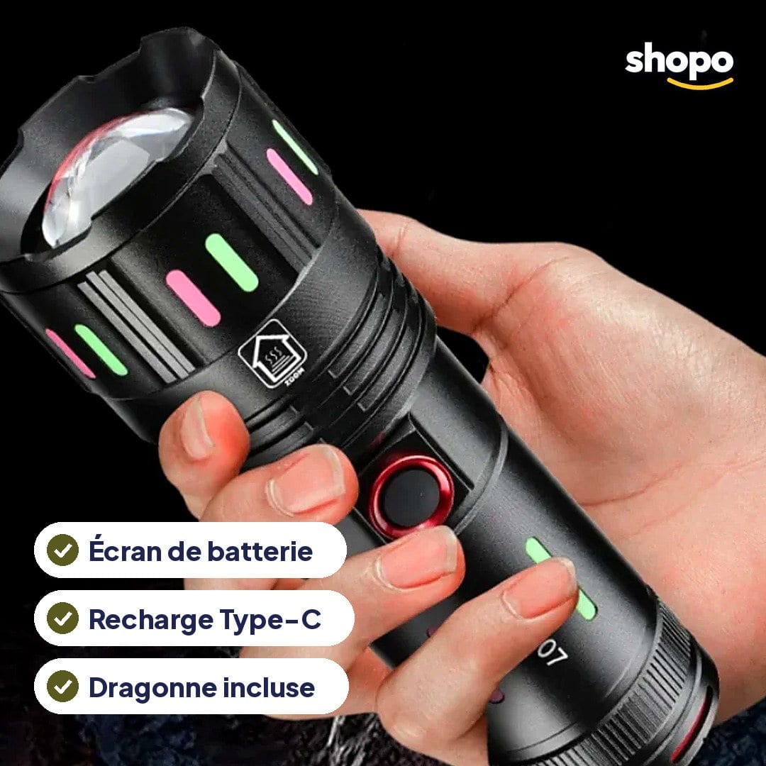 Lampe torche puissante rechargeable Type-C, photo 2