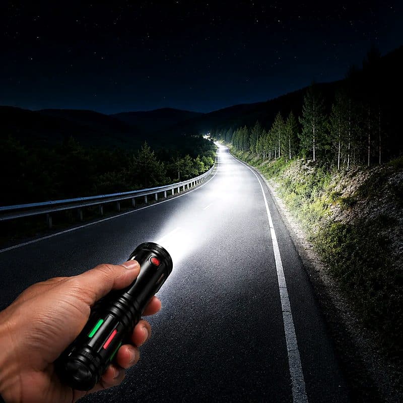 Éclairage de route la nuit