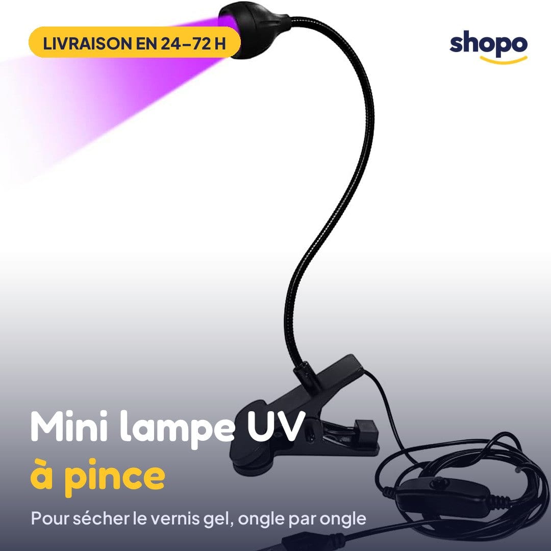 Mini lampe UV à pince pour ongles, photo 1