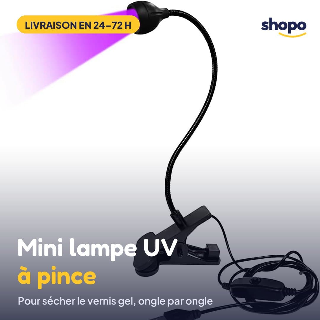 Mini lampe UV à pince