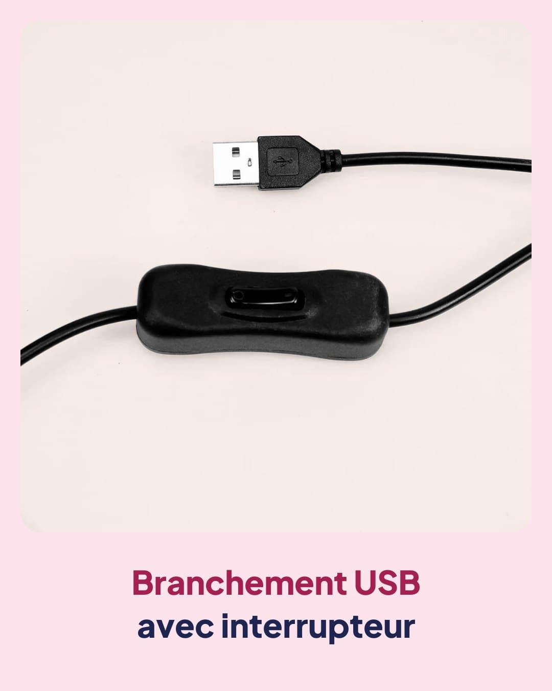 Câble USB de la lampe avec interrupteur