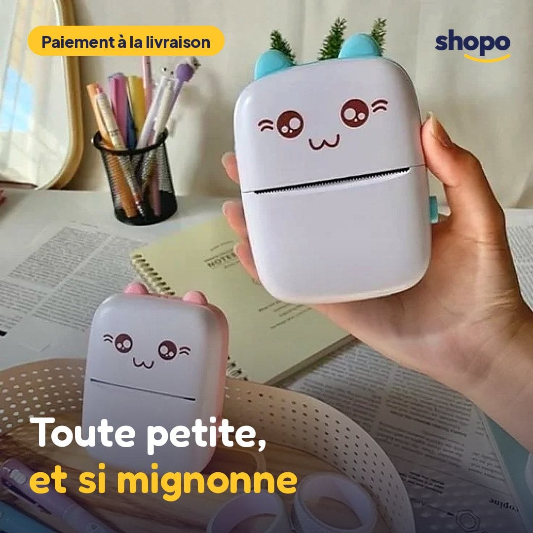 Mini imprimante portable en forme de chat, photo 1