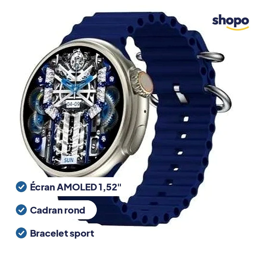 Montre connectée Z78 Ultra, écran AMOLED 1,52 pouce, photo 2