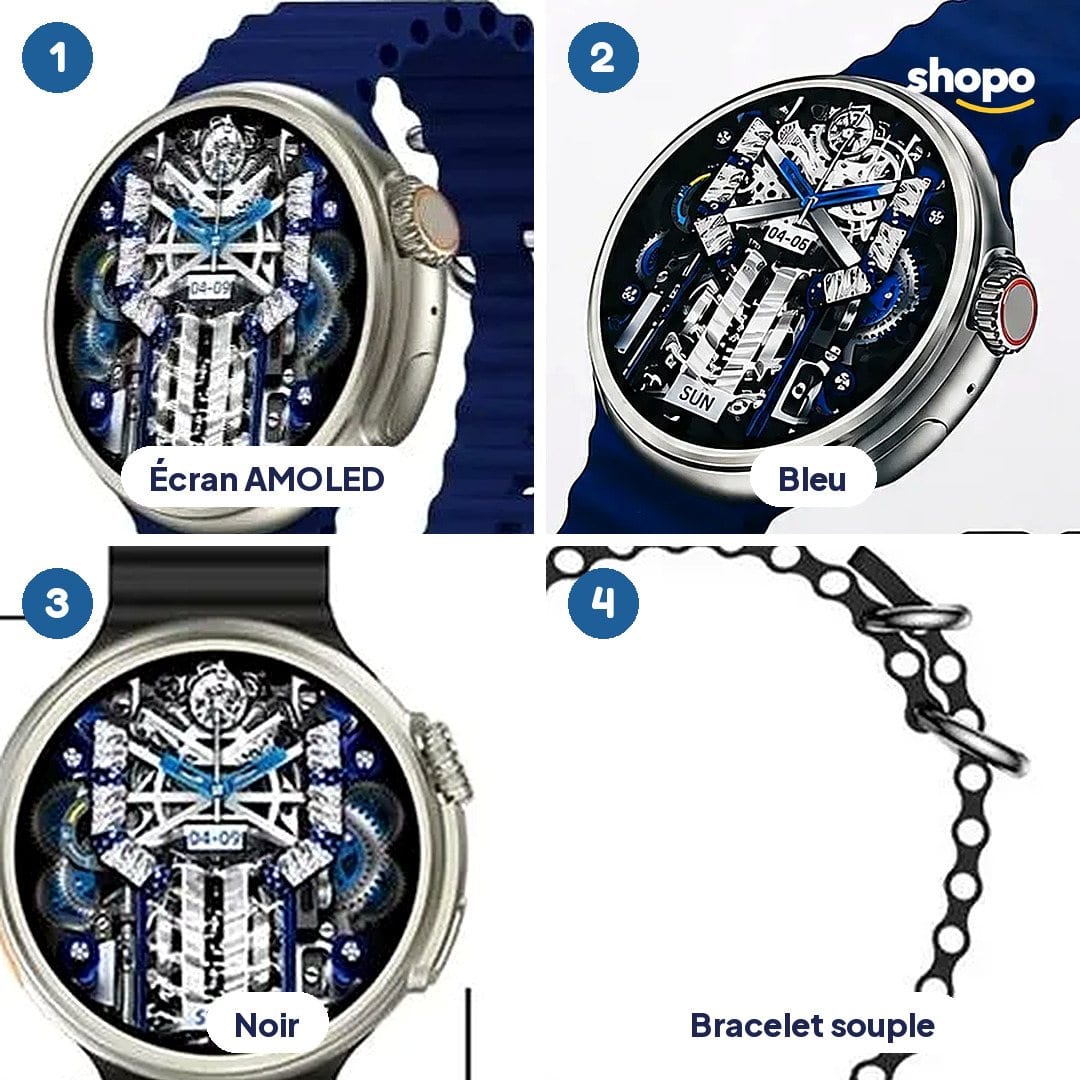 Montre connectée Z78 Ultra, écran AMOLED 1,52 pouce, photo 3
