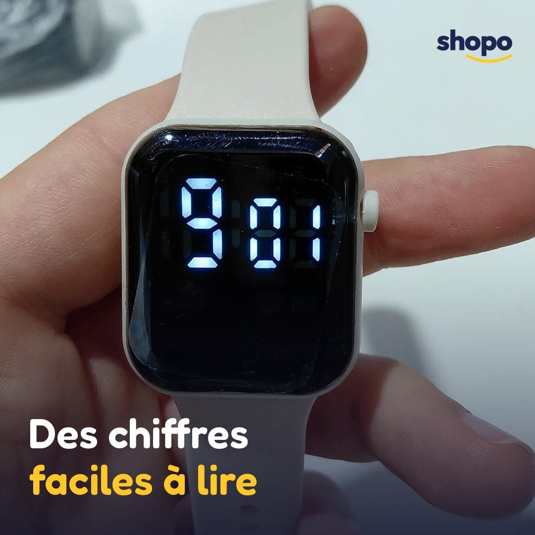 Montre digitale pour enfant, affichage LED, photo 4