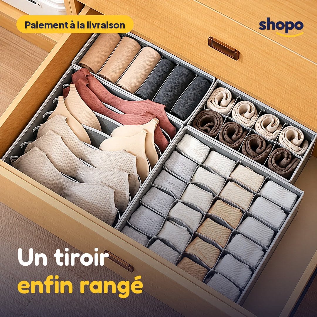 Organiseur de tiroir pour sous-vêtements, lot de 4, photo 1