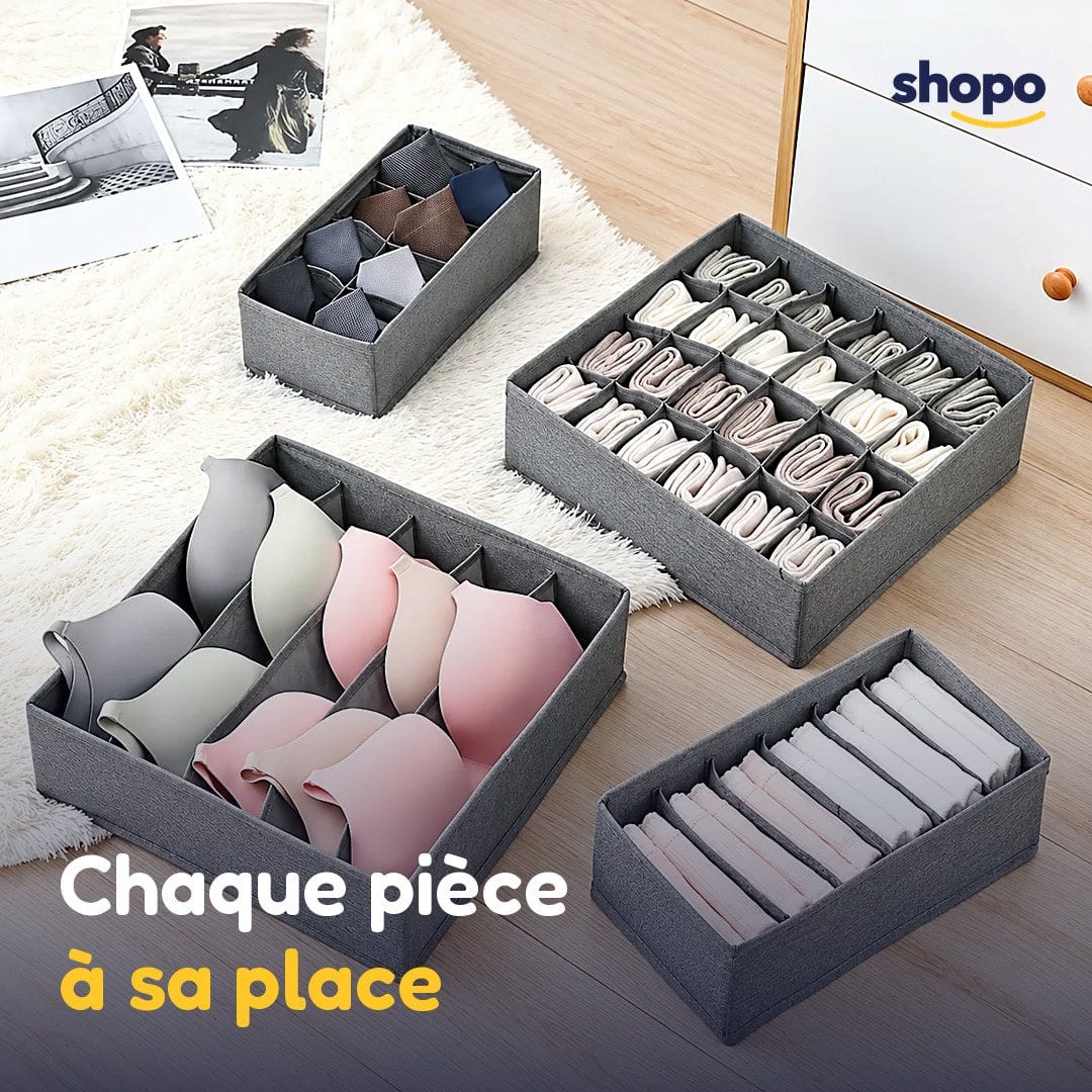 Organiseur de tiroir pour sous-vêtements, lot de 4, photo 5