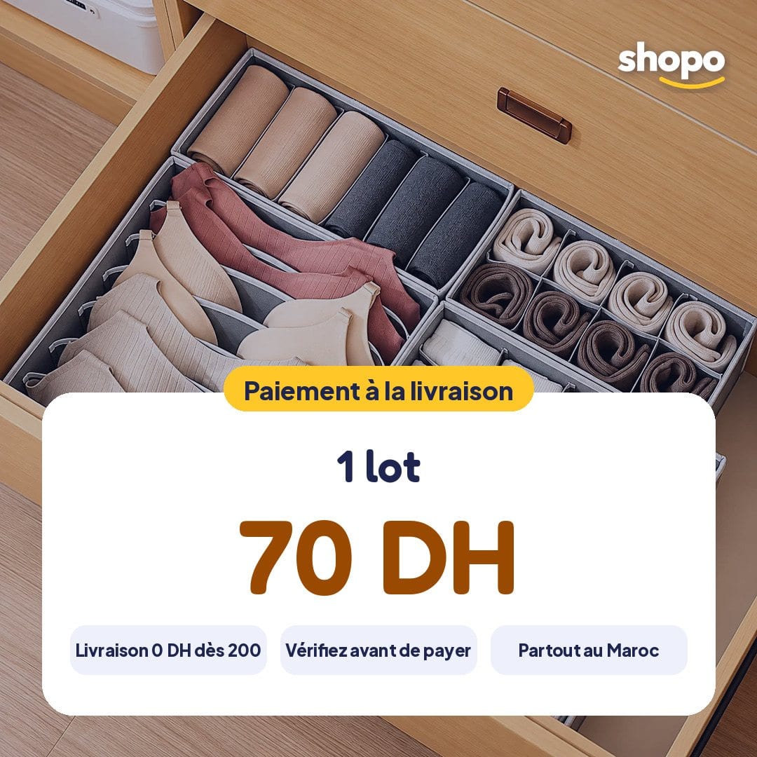 Organiseur de tiroir pour sous-vêtements, lot de 4, photo 6