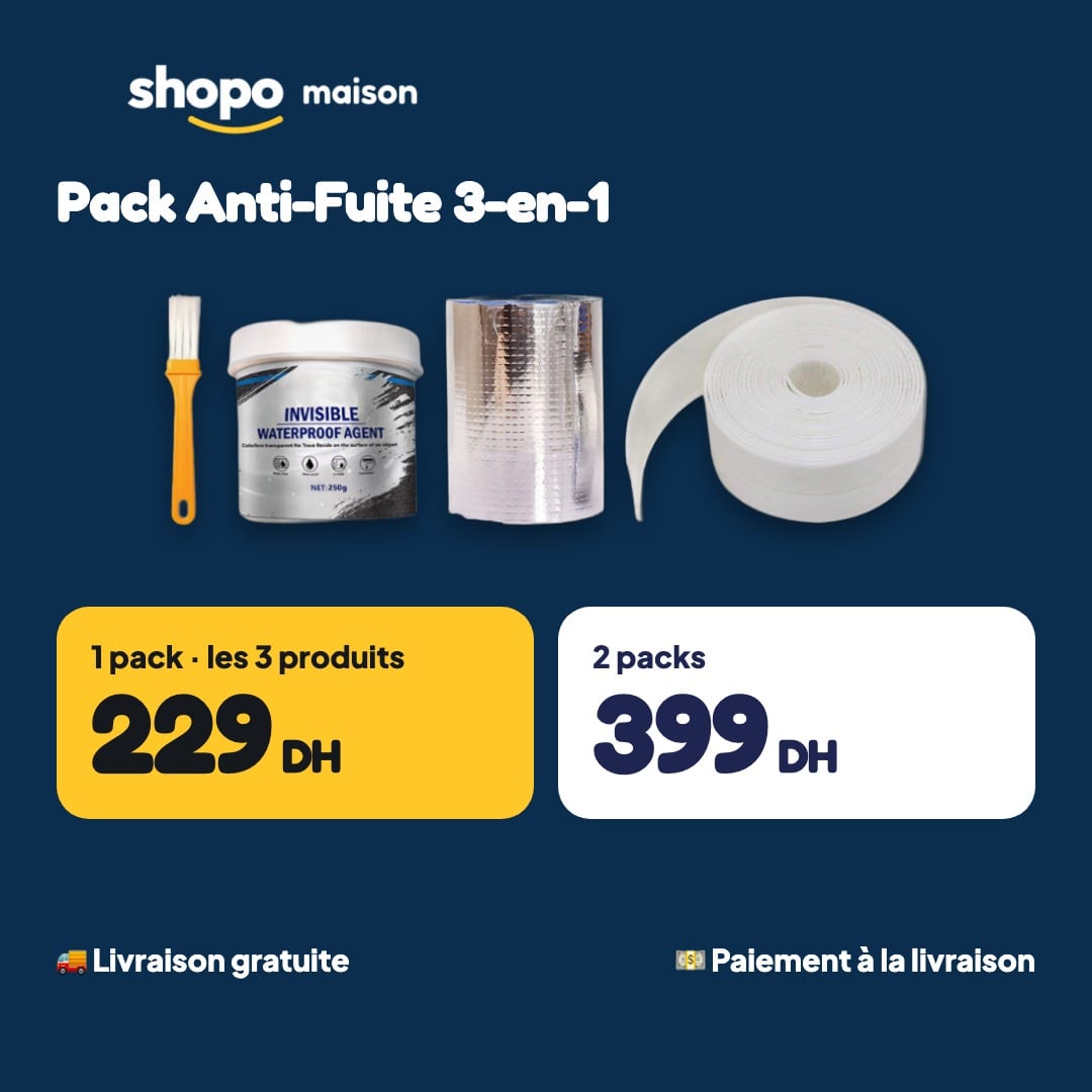 Pack Anti-Fuite 3-en-1 : isolant transparent, ruban étanche alu, ruban anti-moisissure, photo 6