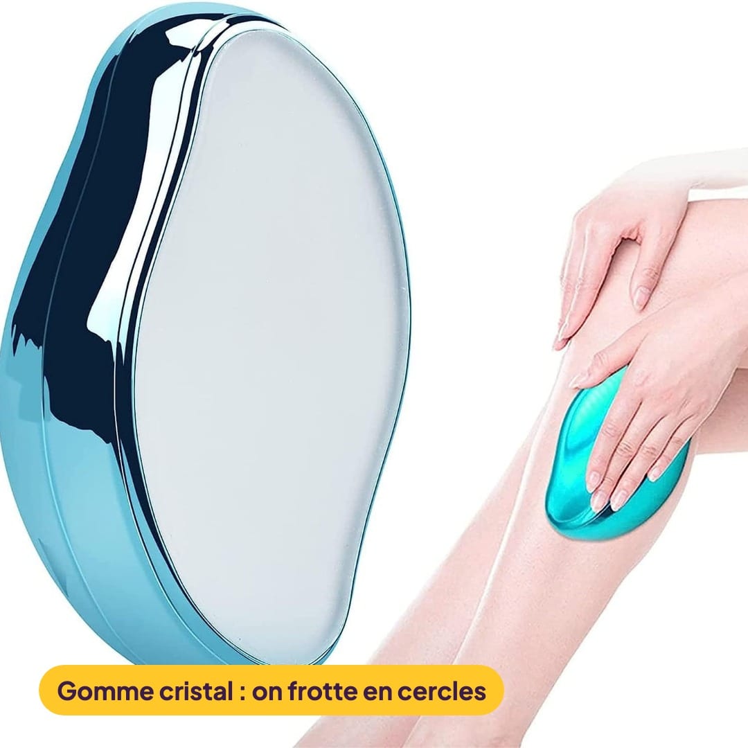 Pack Épilation Douce 2-en-1 : rasoir électrique femme 2 têtes étanche + gomme cristal, photo 5