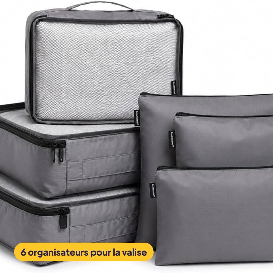 Pack Rangement Sous Vide 2-en-1 : 10 sacs sous vide avec pompe, 6 organisateurs de valise, photo 5