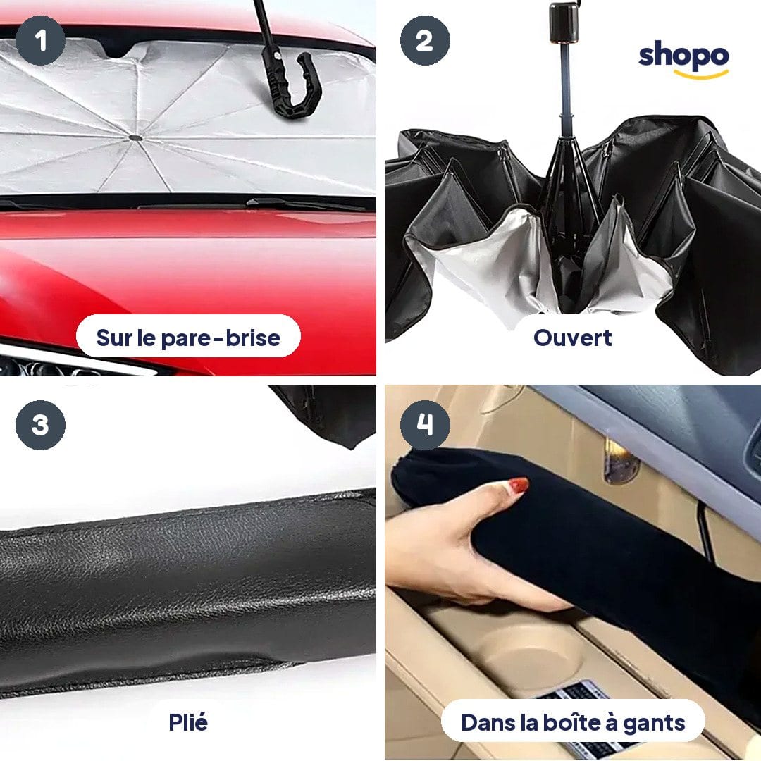 Pare-soleil parapluie pliable pour pare-brise, photo 3