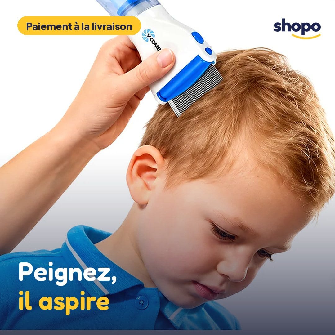 Peigne anti-poux électrique à aspiration, photo 1