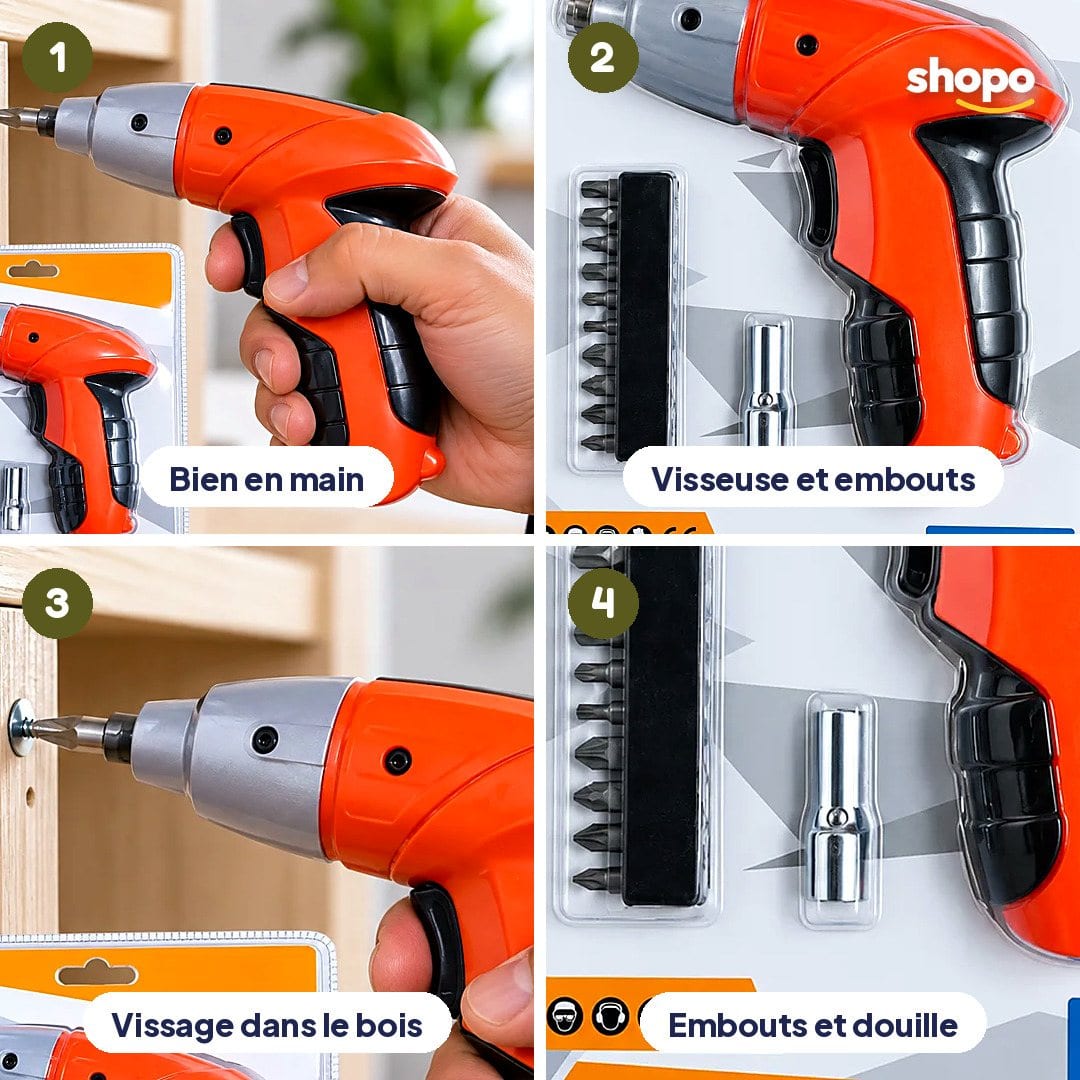 Petite visseuse électrique orange, photo 3