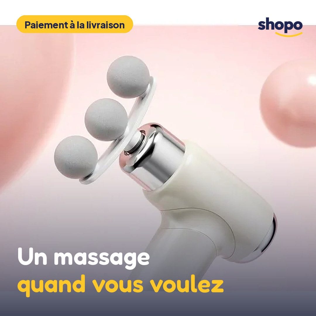 Pistolet de massage compact avec têtes, photo 1