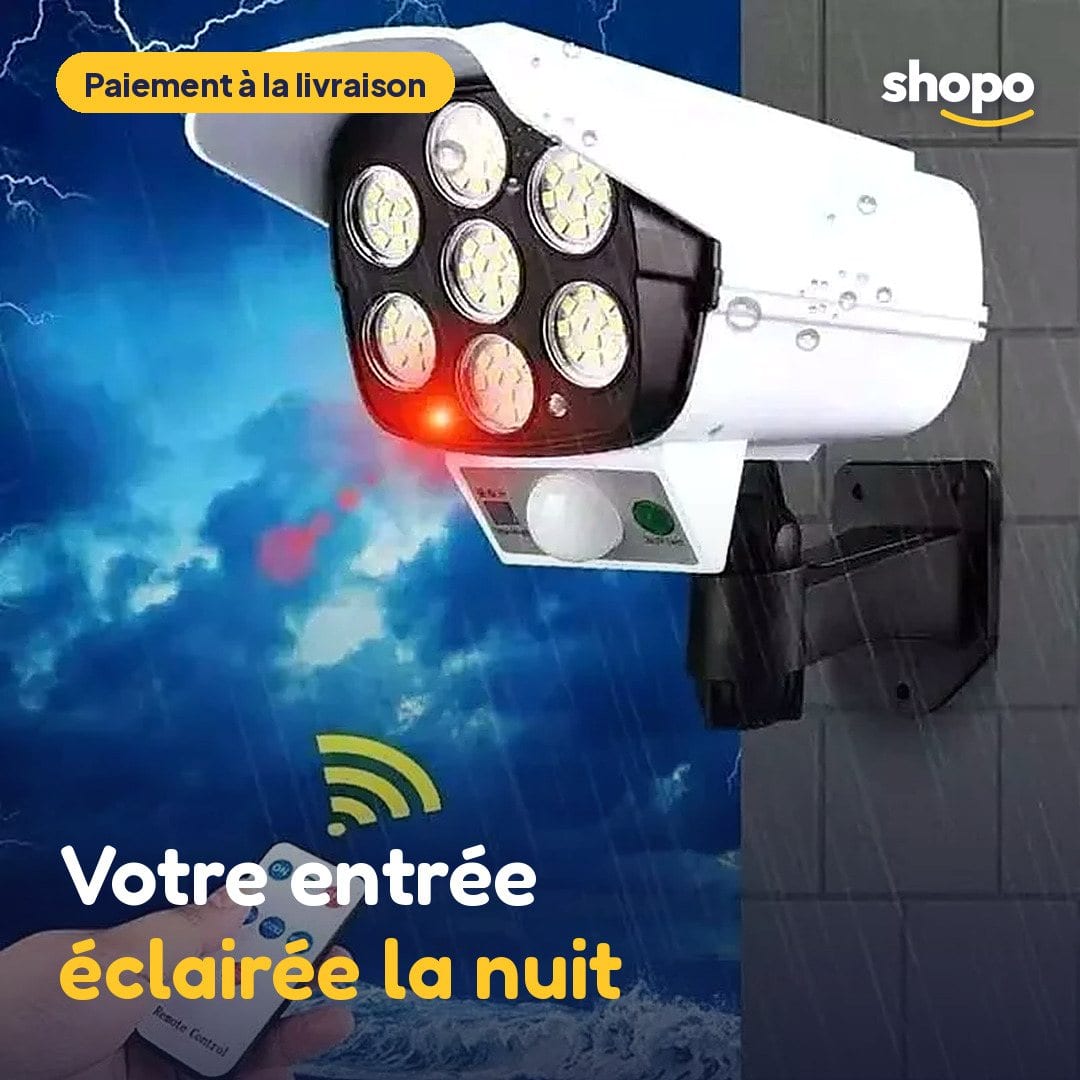 Projecteur solaire fausse caméra avec détecteur de mouvement, photo 1