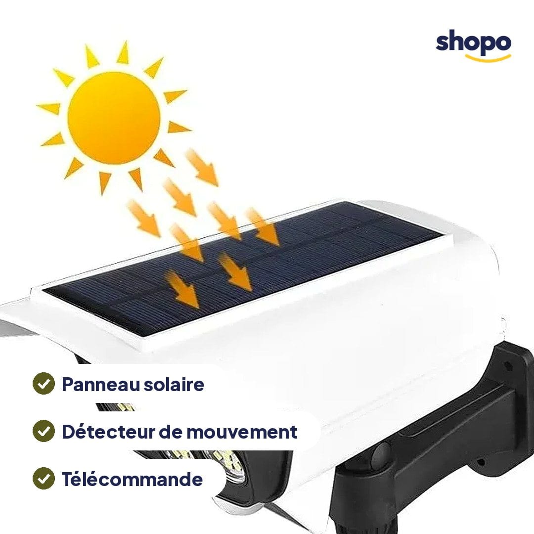 Projecteur solaire fausse caméra avec détecteur de mouvement, photo 2