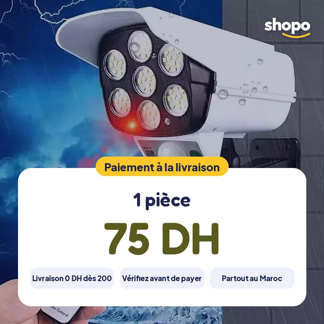 Projecteur solaire fausse caméra avec détecteur de mouvement, photo 6