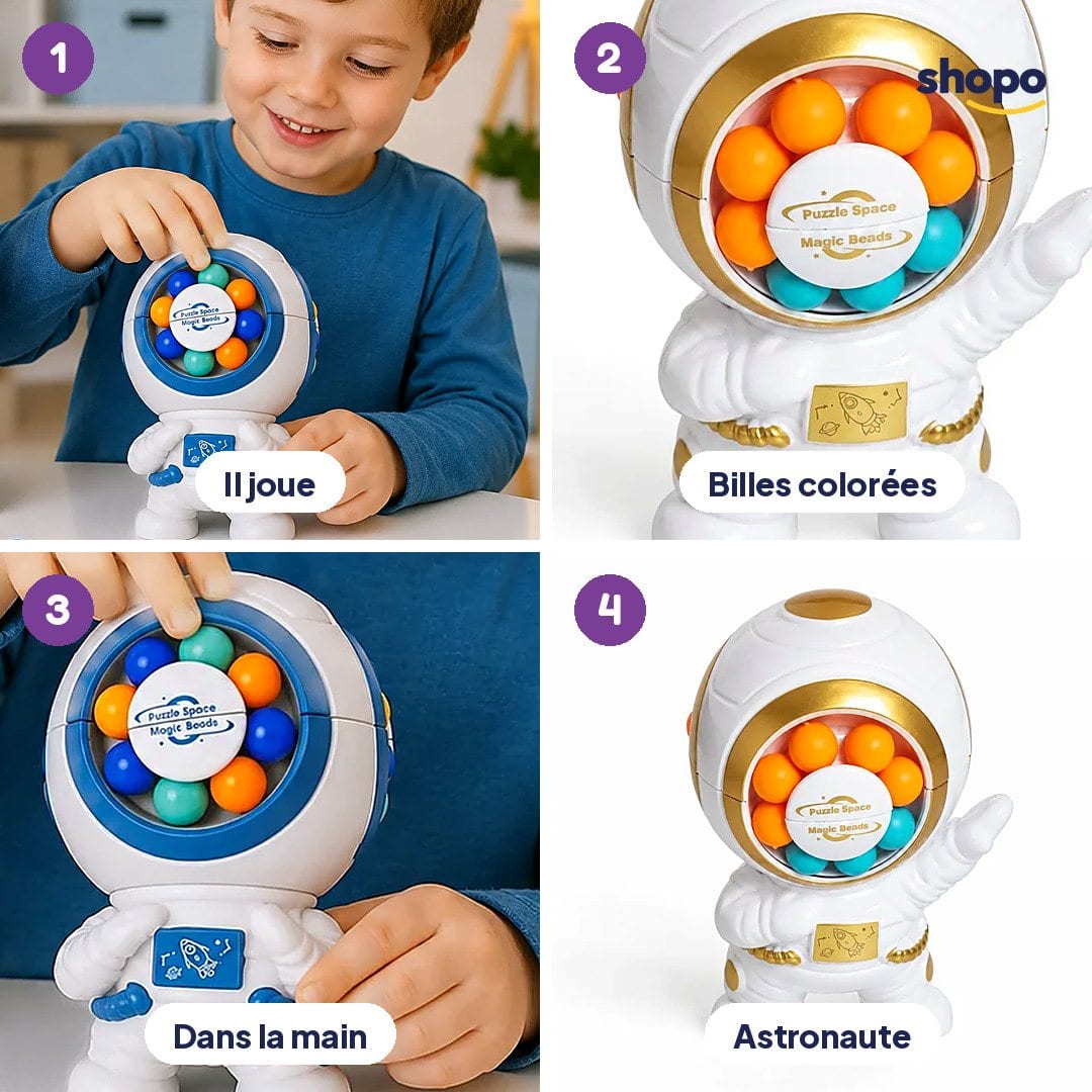 Puzzle astronaute à billes colorées, dès 3 ans, photo 3