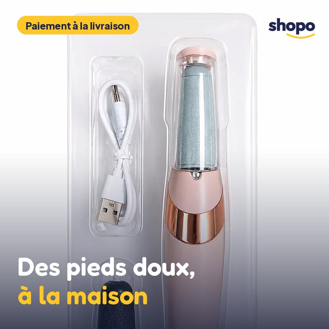 Râpe électrique pour pieds rechargeable, 2 rouleaux, photo 1