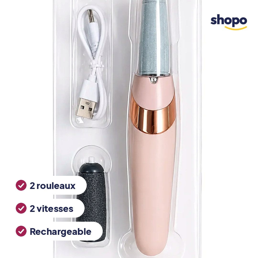Râpe électrique pour pieds rechargeable, 2 rouleaux, photo 2