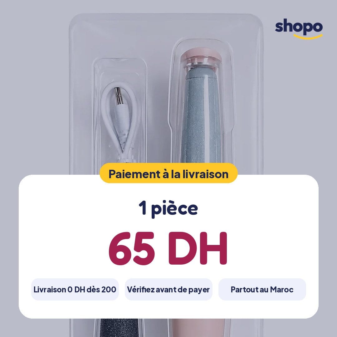 Râpe électrique pour pieds rechargeable, 2 rouleaux, photo 6