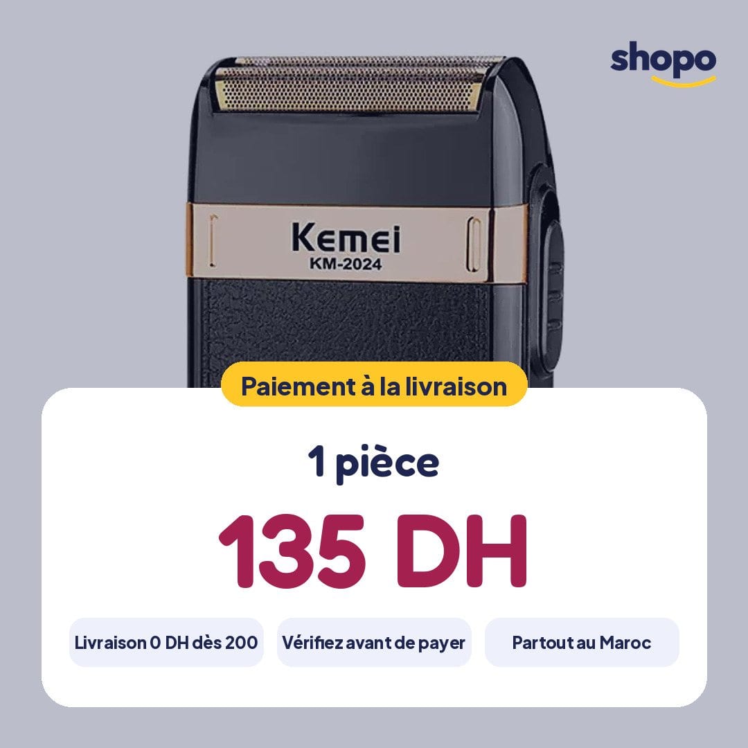 Rasoir électrique Kemei KM-2024 à grille titanium, photo 6