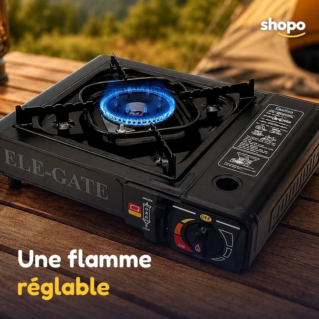 Réchaud gaz portable pour camping, avec mallette, photo 4