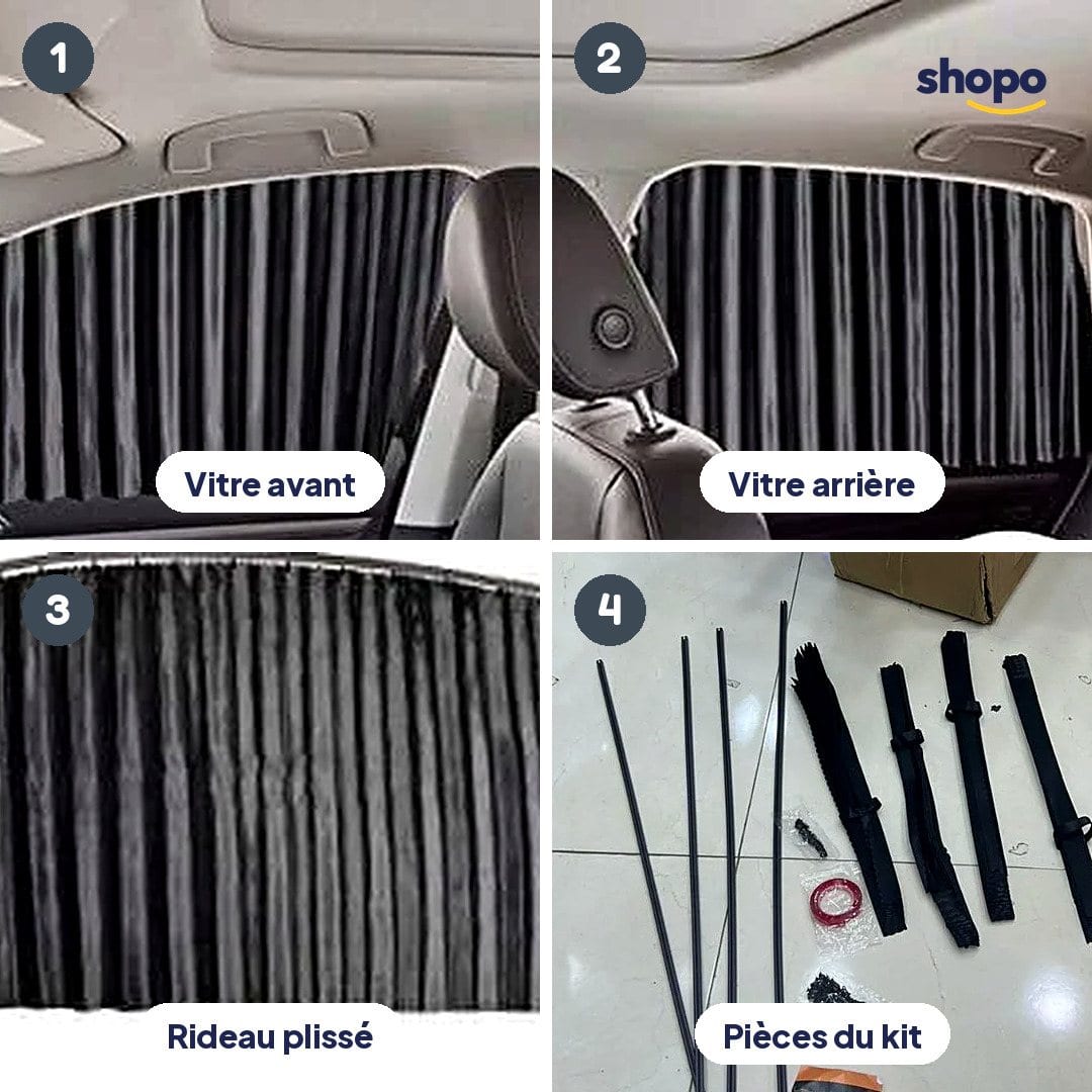 Lot de 4 rideaux pare-soleil pour voiture, photo 3
