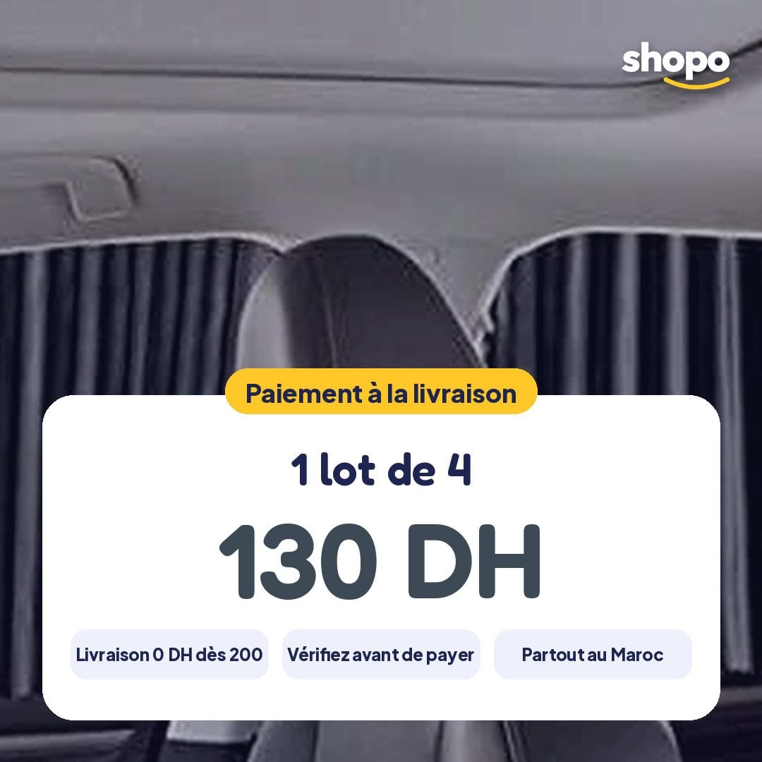 Lot de 4 rideaux pare-soleil pour voiture, photo 6
