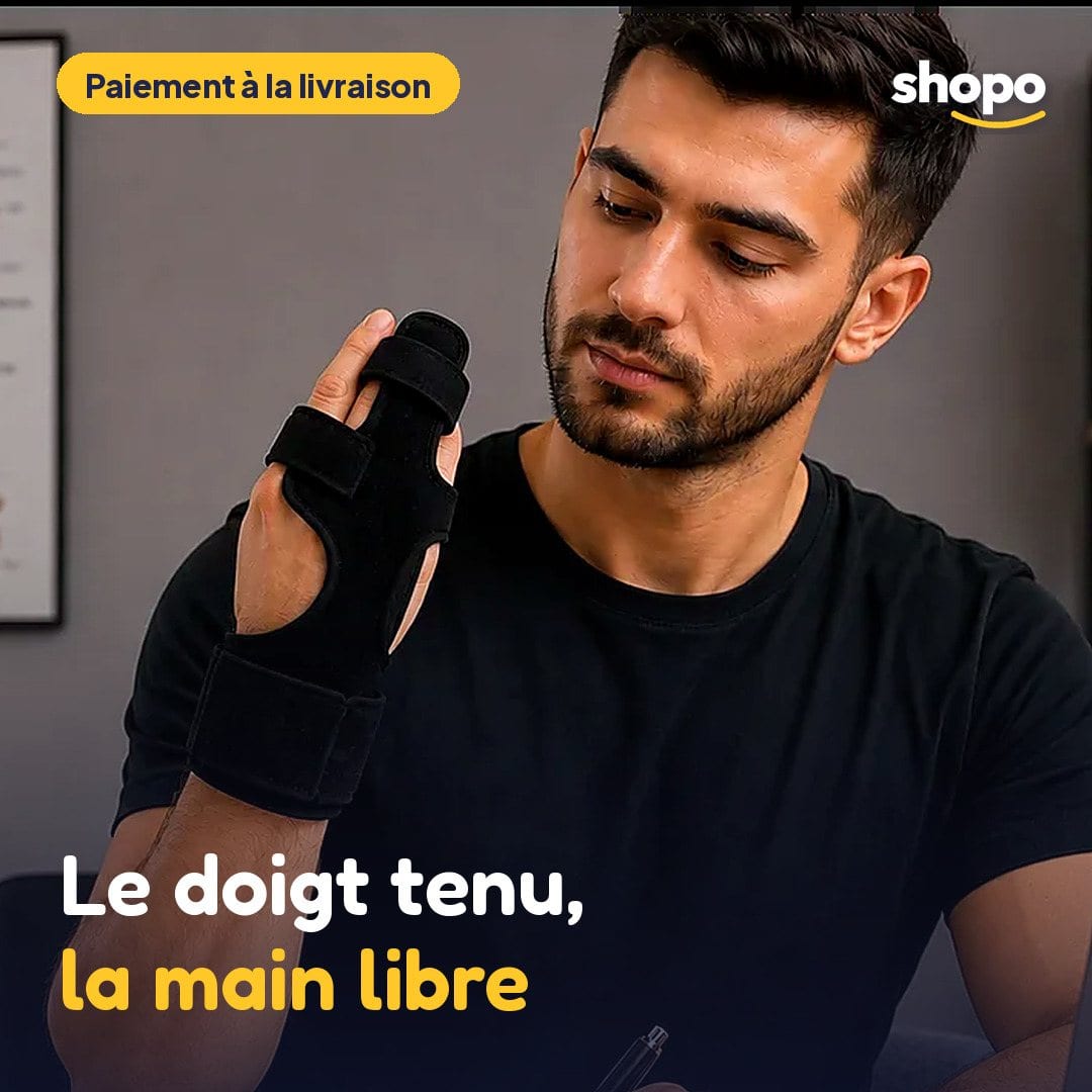 Support de doigt et main noir à attaches, photo 1