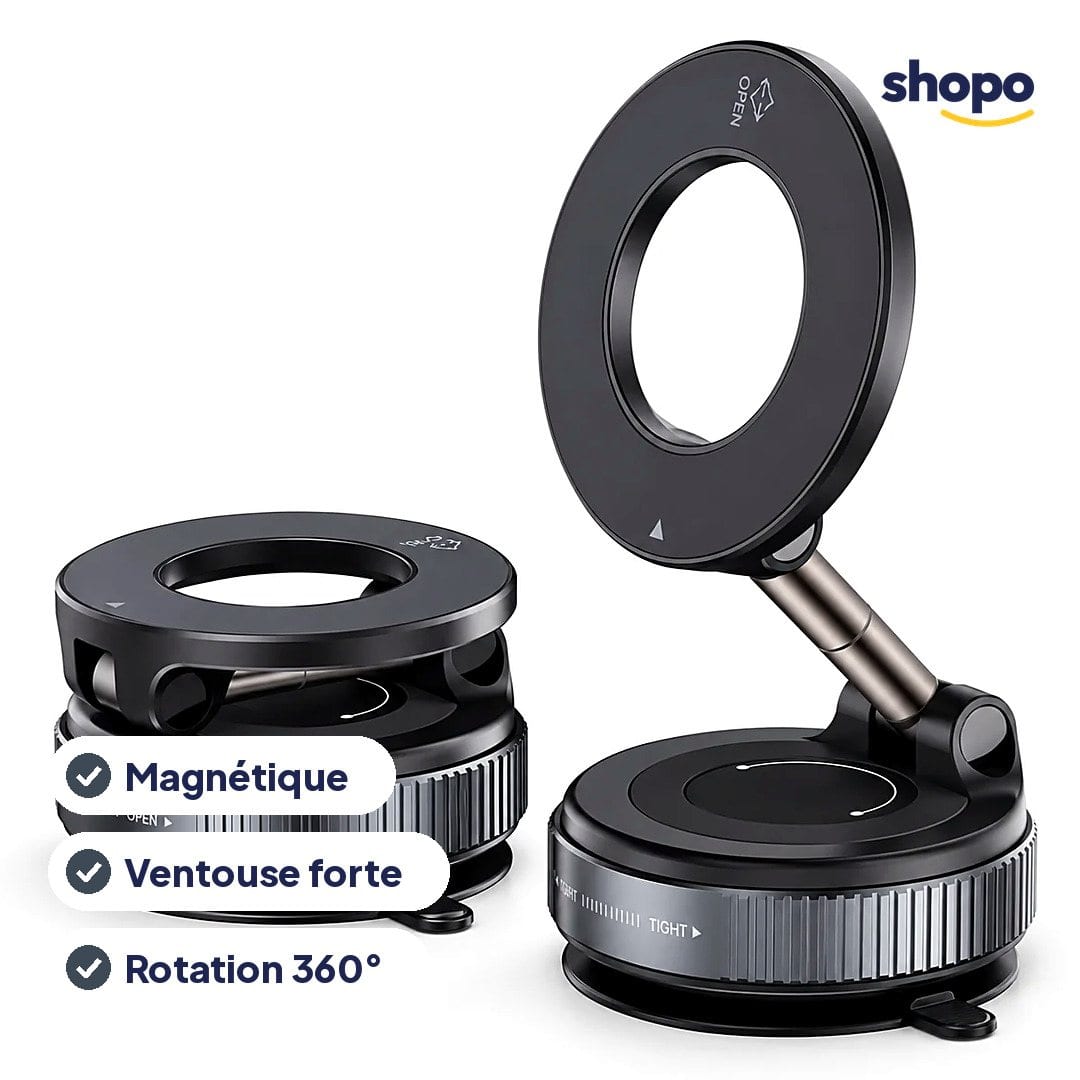 Support téléphone magnétique 360° à ventouse forte, photo 2