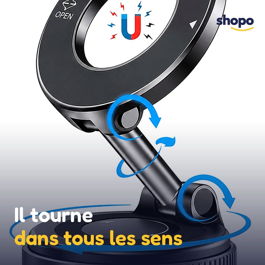 Support téléphone magnétique 360° à ventouse forte, photo 4