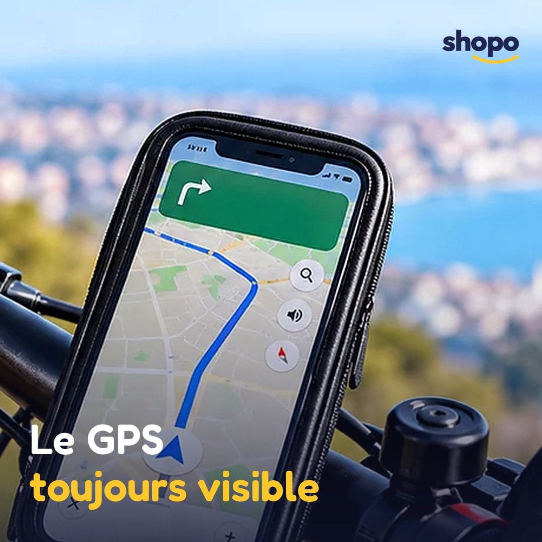 Support téléphone pour guidon de vélo avec pochette, photo 4
