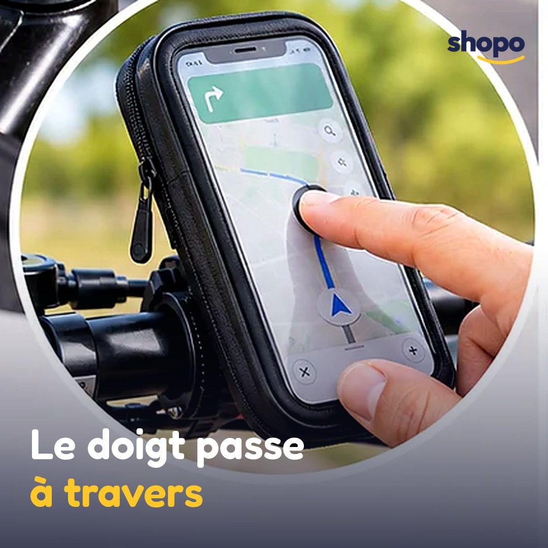 Support téléphone pour guidon de vélo avec pochette, photo 5