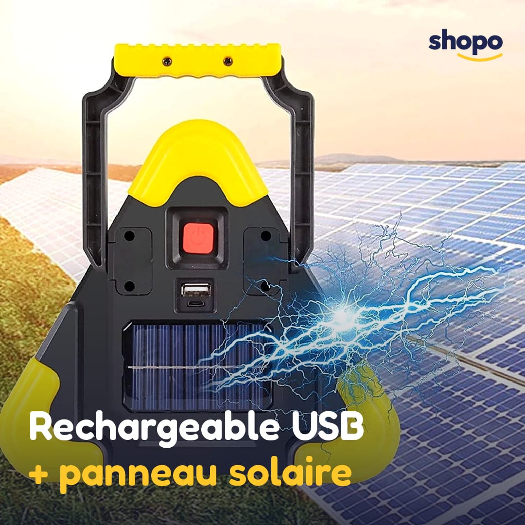 Triangle de signalisation lumineux LED et lampe de travail, photo 4
